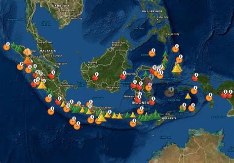 indonesia volcano eruption sinabung map